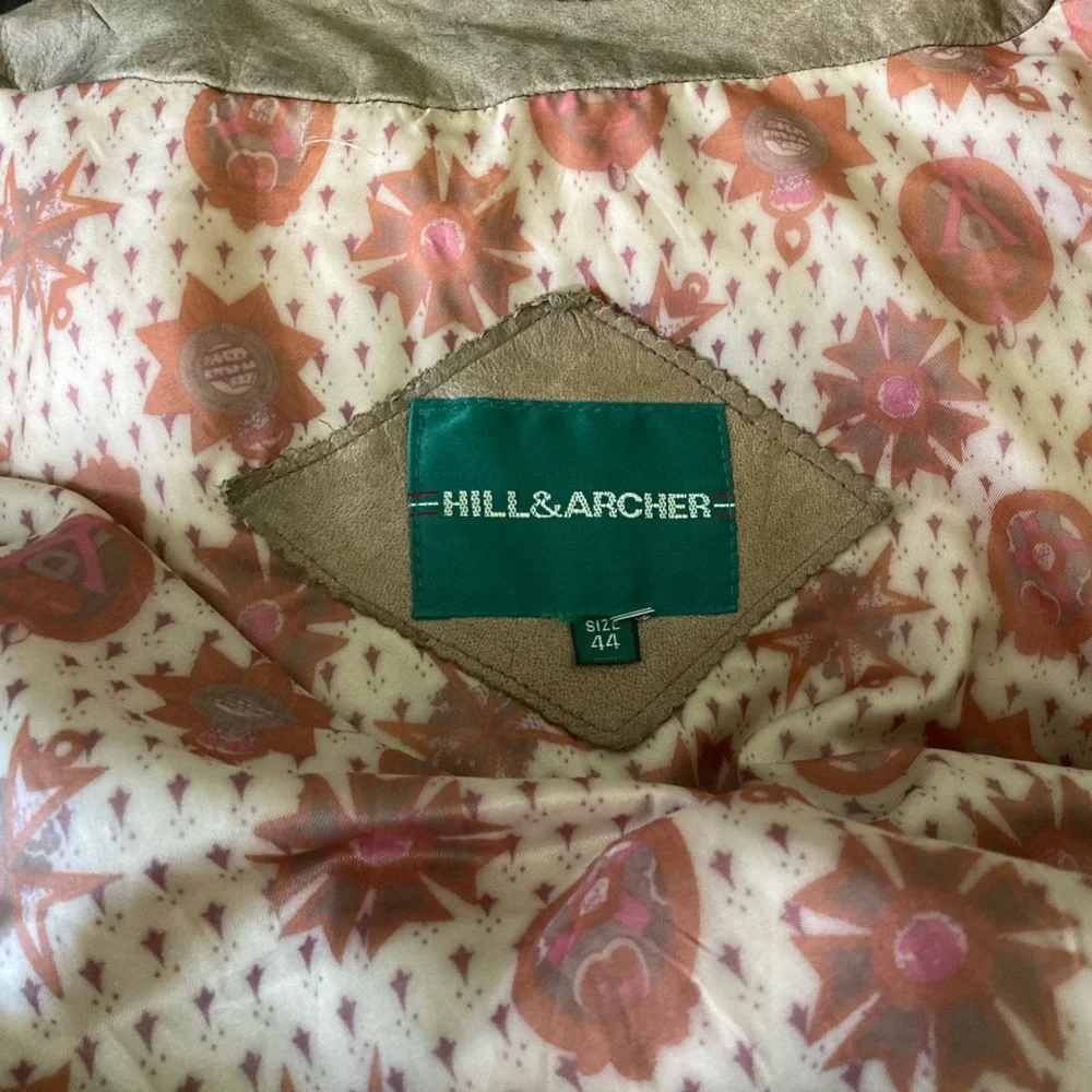 *HP* Hill&Archer, Vintage Bomber Leather Jacket, 44 - Picture 4 of 16